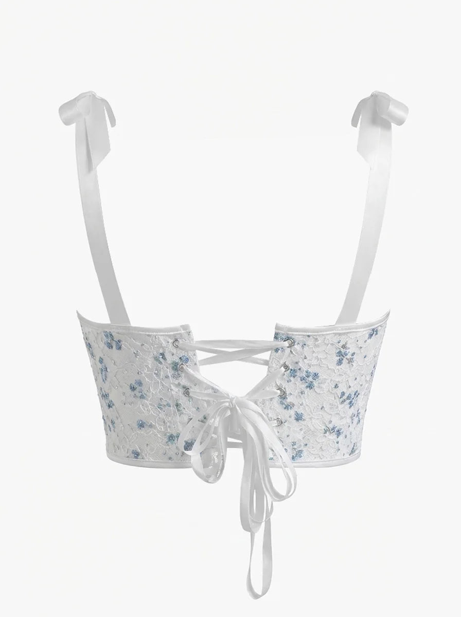 French floral lace Corset