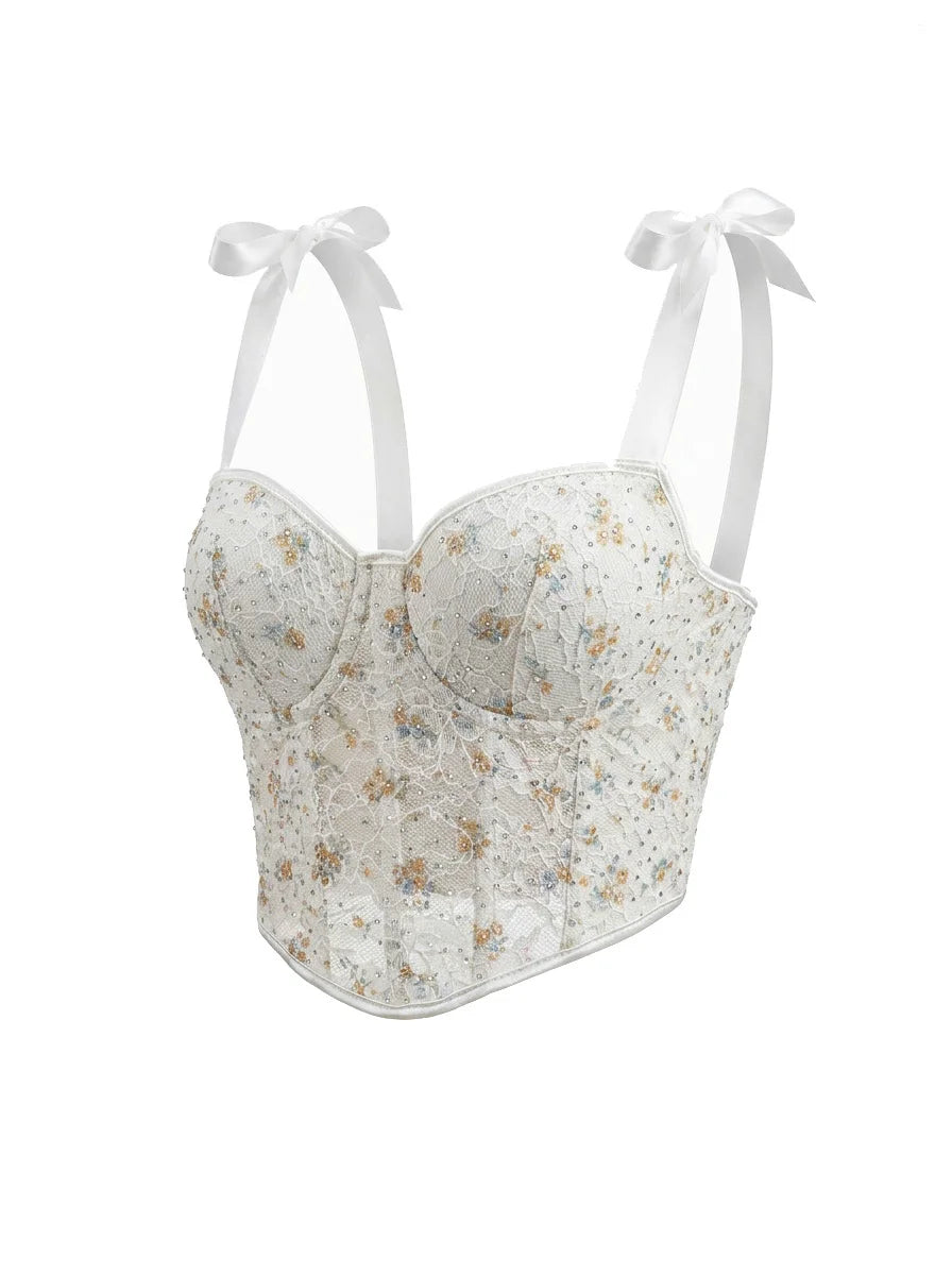 French floral lace Corset