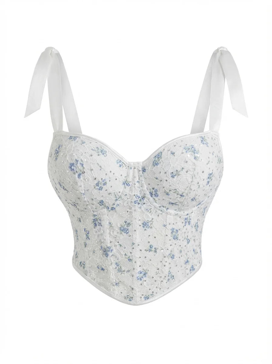 French floral lace Corset