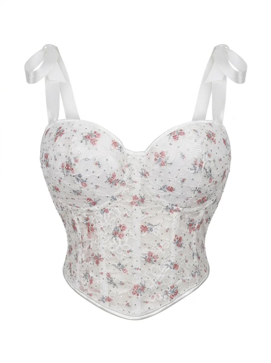 French floral lace Corset